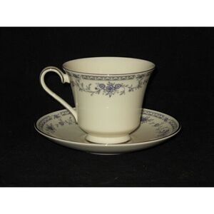 Minton Bellemeade Teacup Cup & Saucer Set‎ (s) Blue Flowers Bone China England